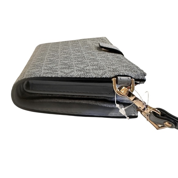 Michael Kors Blue Clutch Wristlet with Signature MK Monogram - Picture 6 of 9